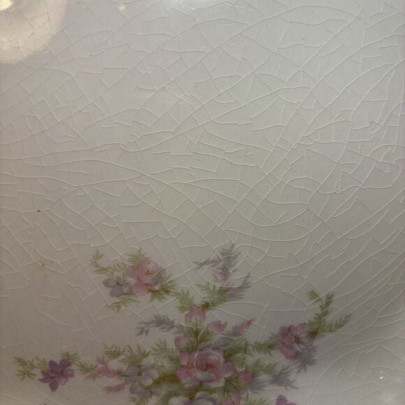 Homer Laughlin Hudson Vintage China Pink Floral Pattern Plate Trinket Dish *READ - Picture 3 of 10